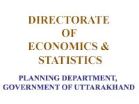 DIRECTORATE OF ECONOMICS & STATISTICS